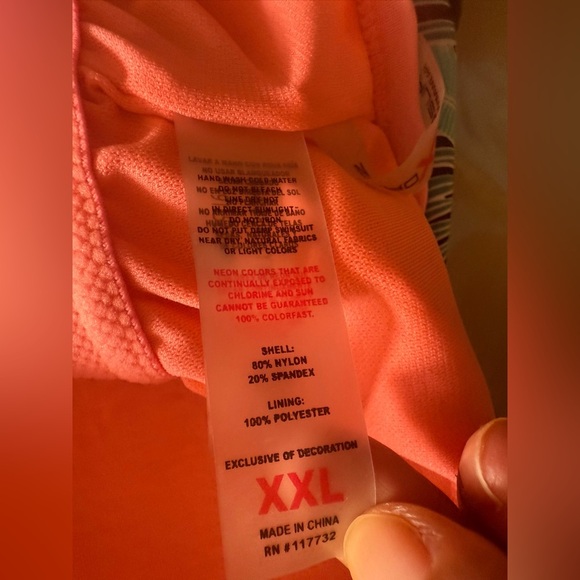 Zero X Posur Bra dress bathing suit XL black floral lightweight stretch - Picture 15 of 15